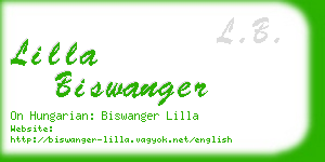 lilla biswanger business card